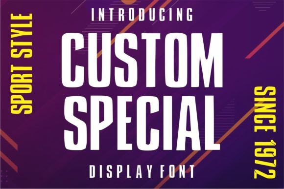 Custom Special: Sharp, Dashing Display Font for Creative Projects