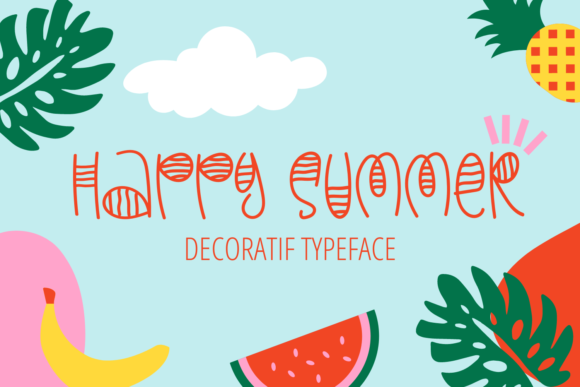 Happy Summer: A Whimsical Typeface for Creative Projects