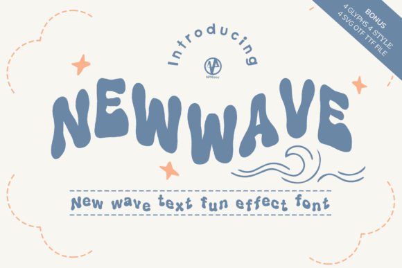 New Wave: The Groovy Display Font for Retro and Modern Design