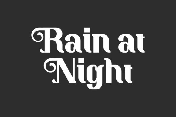 Rain at Night Font: A Dreamy Retro Typeface for Creative Projects