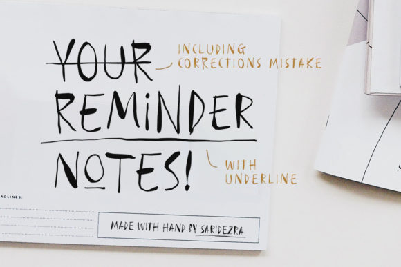 Reminder Notes: The Font That Feels Like a Friendly Nudge