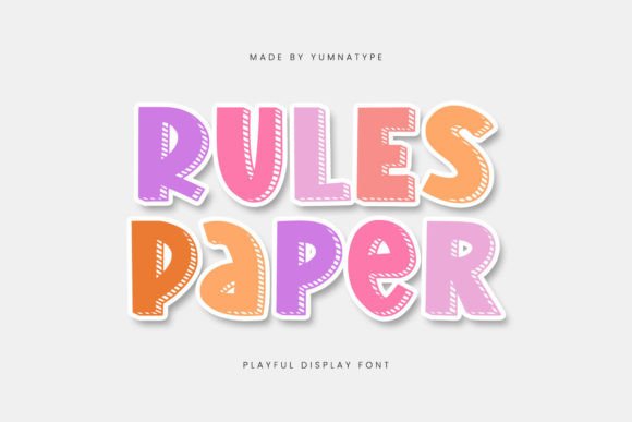 Rules Paper: A Playful Display Font for Bold, Creative Projects